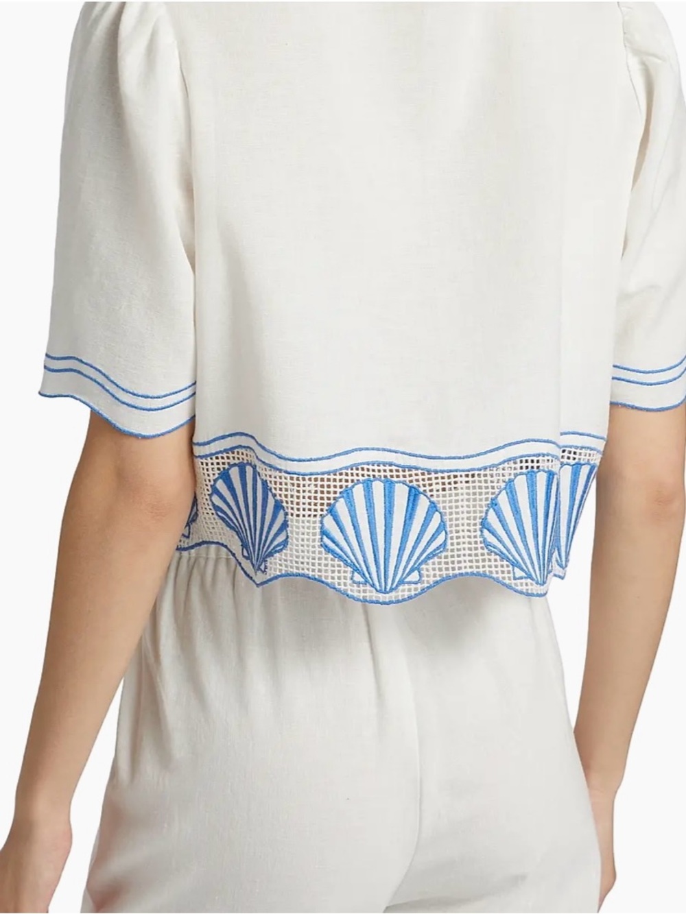 Rails Venice Embroidered Cotton-Linen Top - EUC - Picture 5 of 10